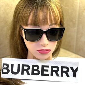 New Burberry B4337 3798/8G Carnaby Classic Black Sunglasses